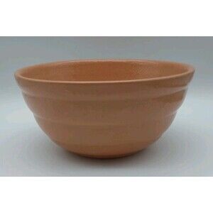 Vintage Ringware Beehive Shaped Pottery Mixing Bowl Orange